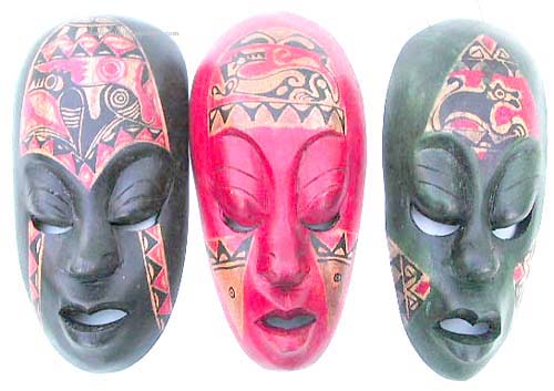 African style masks, wall art designs, indonesian modern ornaments, handcrafted gifts, wood carvings, unique decor