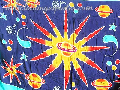 Astrological art wear, fashion sarong, bali cover up, summer accessory, ladies batik shawl