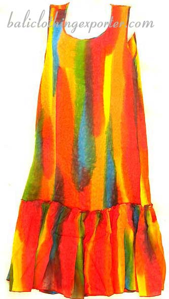  Leisure resort apparel, womens tie dye dress, Indonesian style summer dress, cruise wear, beach dress, island wear              
