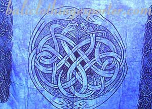 Serpent knot wrap, celtic fashion sarong, unisex beach wear, batik rayon apparel, indonesia designs
